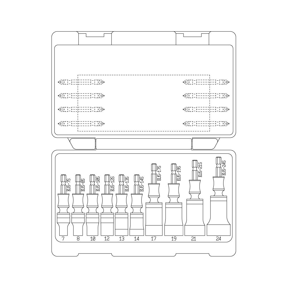 Amazon | トップ工業 (TOP) ユニバーサルソケット 10本組セット 7~24mm  