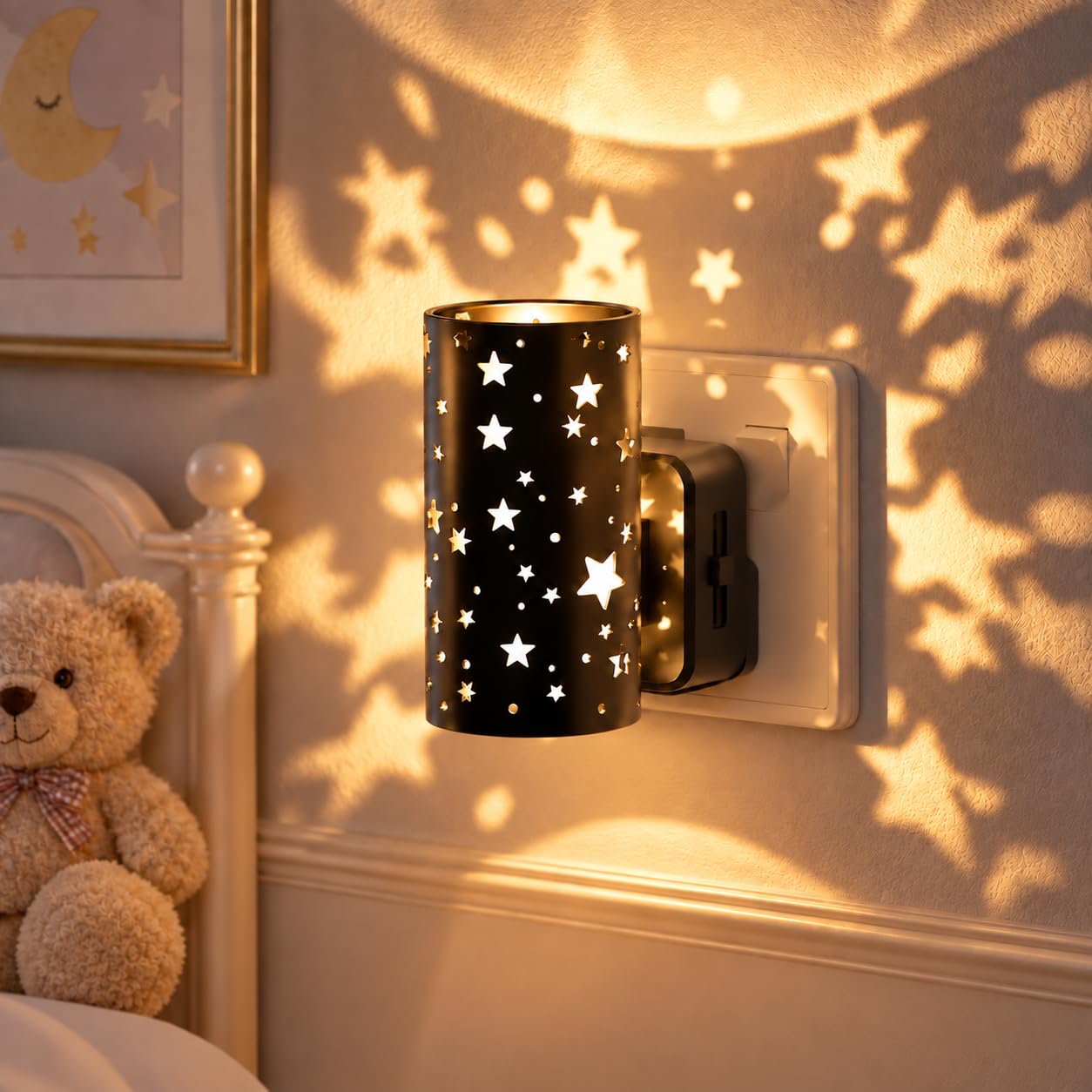 JandCase Plug in Light Night, 180° Rotatable Night Light Plug in Wall