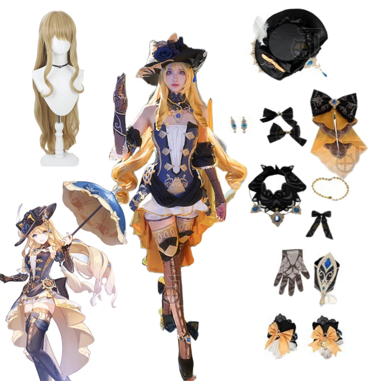 Amazon.co.jp: [HUNIY] 原神 ナヴィア 娜维娅 コスプレ衣装 豪華