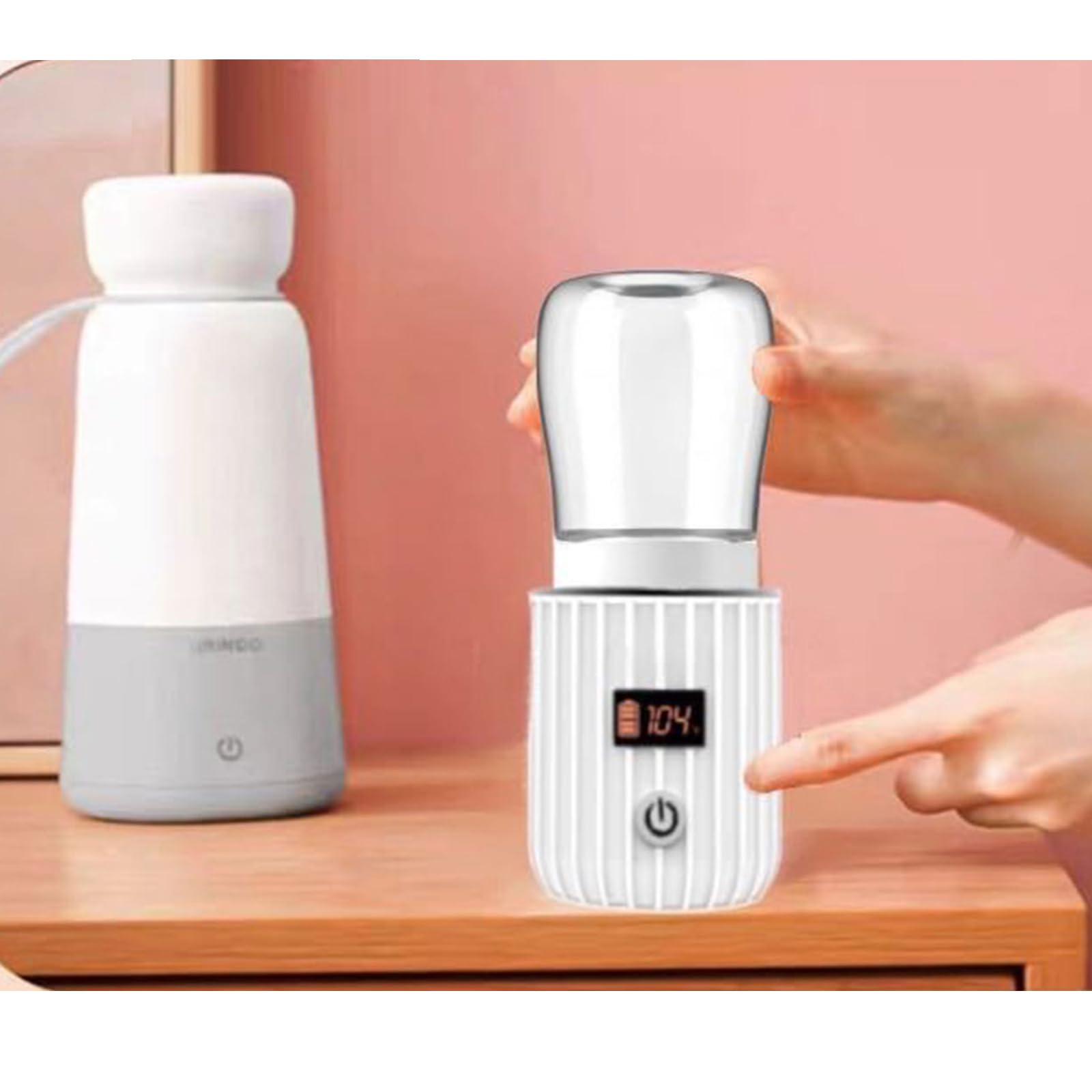 Chauffe-biberon multifonctionnel à température constante pour les familles en voyage Chauffage rapide avec design anti-fuite Chauffe-biberon rechargeable