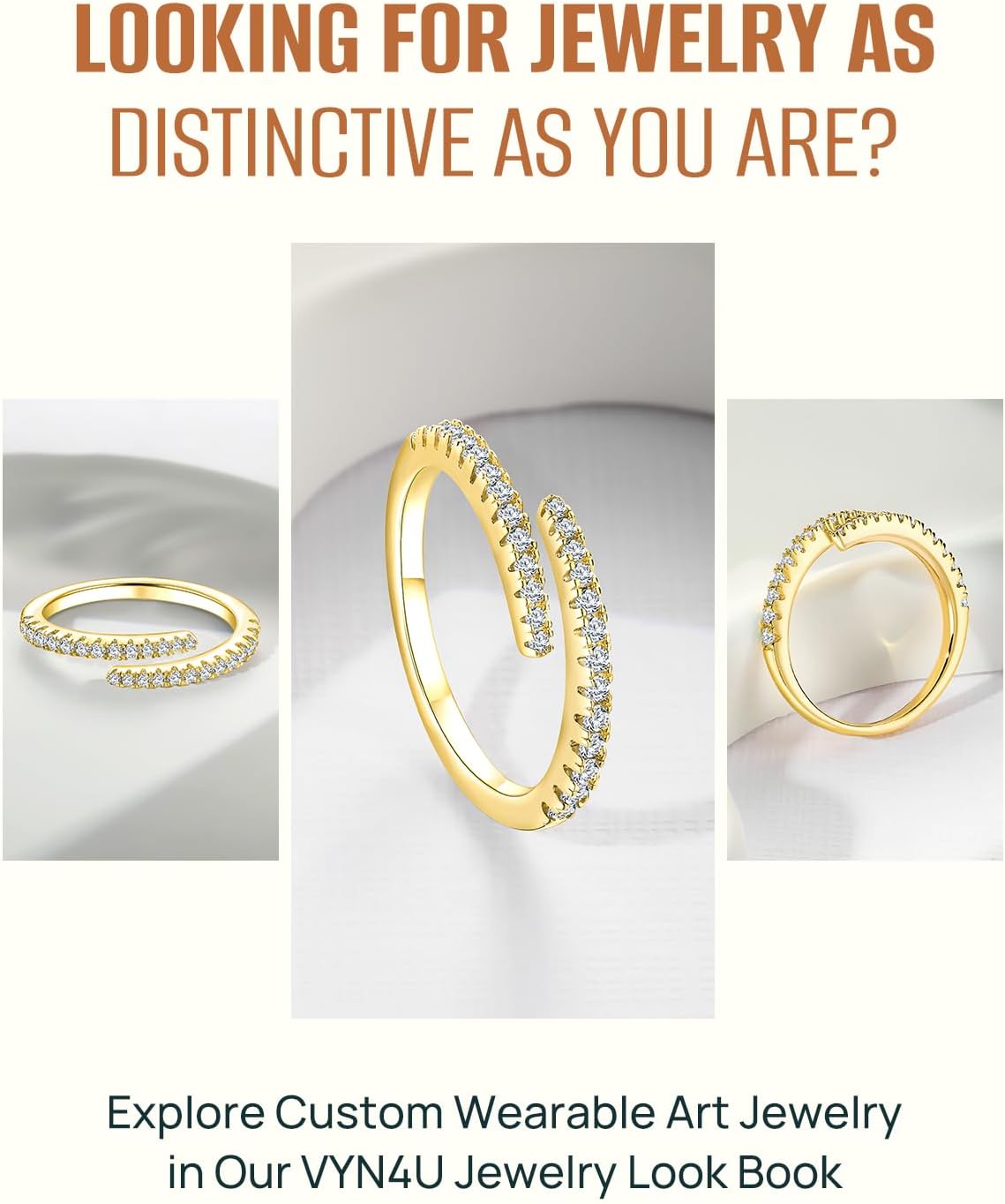 Open Twist Ring for Women 14K Gold Plated Cubic Zirconia/Emearld/Ruby/Sapphire 1.1mm Stackable Wedding Engagement Band Ring Fashion Statement Jewelry Gifts Size 6-10