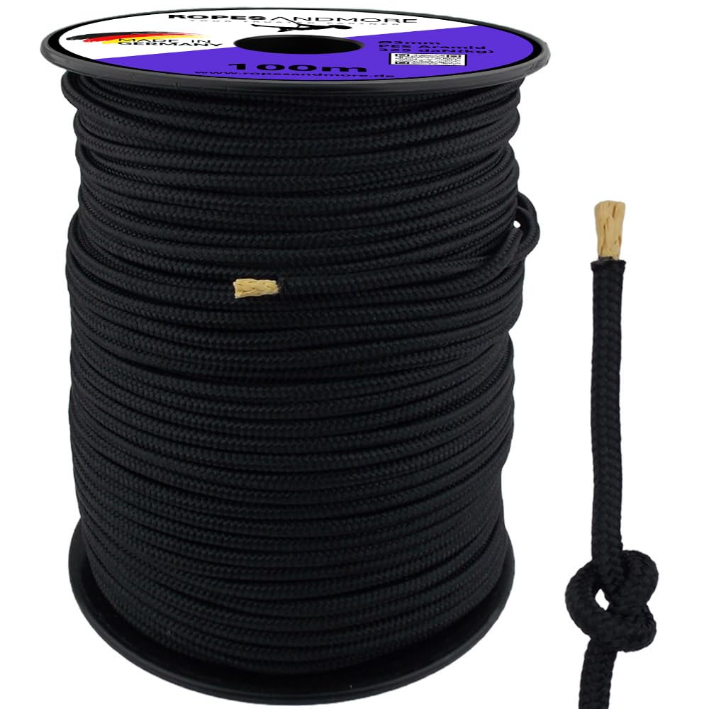Corde spéciale Kevlar 3 mm - En polyester aramide - Corde de traction haute résistance - Vendu au mètre - 10 m - 100 m Ropes and More® (25 m - Sans bobine)