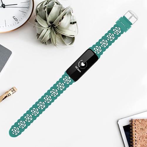 Miniatura 10 de Nigaee Paquete de 3 correas de silicona de encaje compatibles con Fitbit Inspire 3Inspire 2Inspire HRInspire, correas de repuesto ajustables y