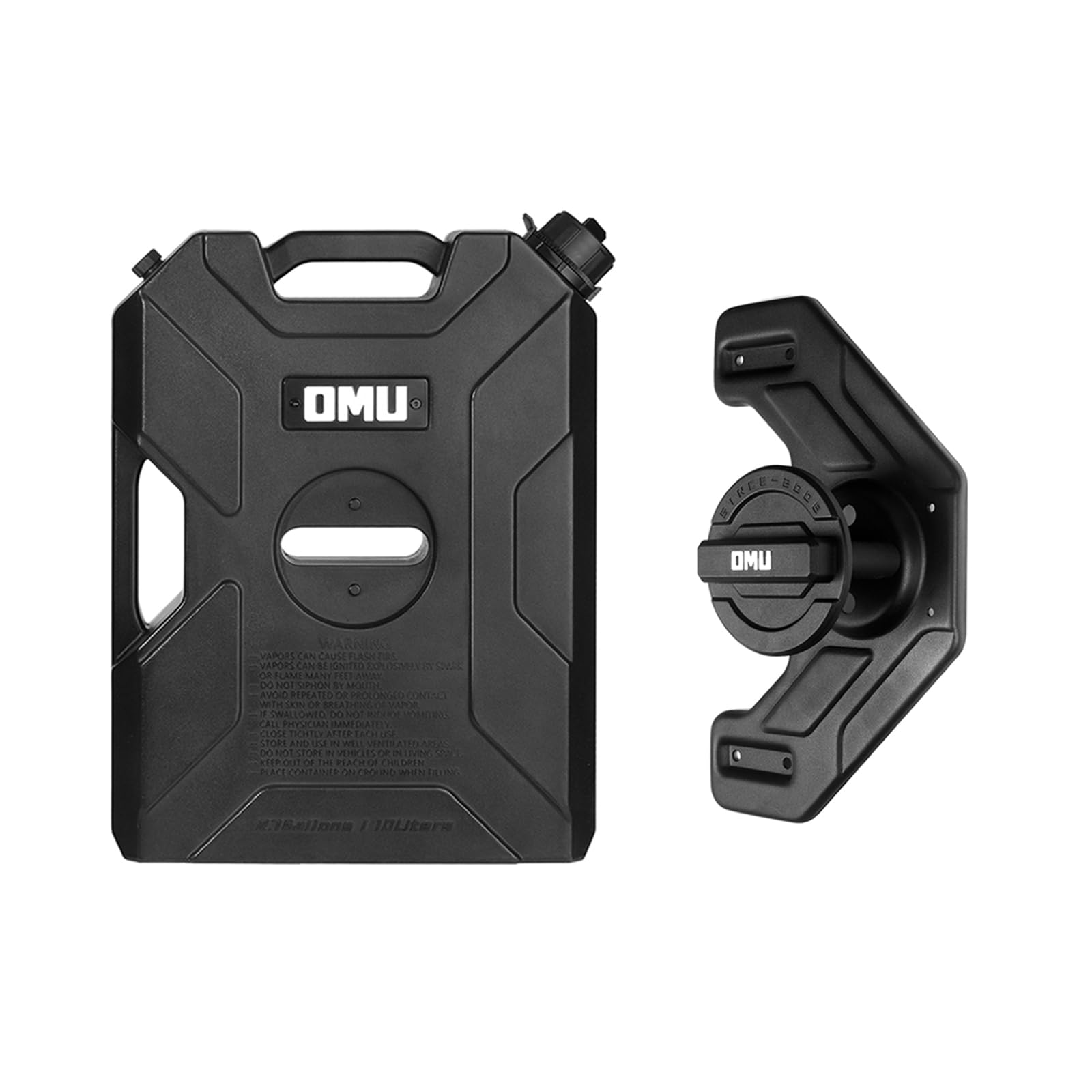 Door Hinge Container and Mount Set Compatible with 2007-2023 2024 Jeep wrangler JK JL JT, Backing Plate with Spout Backup Water Storage Can