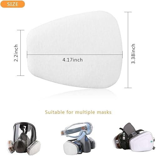 Miniatura 2 de 14 en 1, 10 filtros de algodón de partículas 5N11, 2 cartuchos de vapor orgánico 6001CN, 2 piezas 501 filtro de cubierta de filtro para respirador