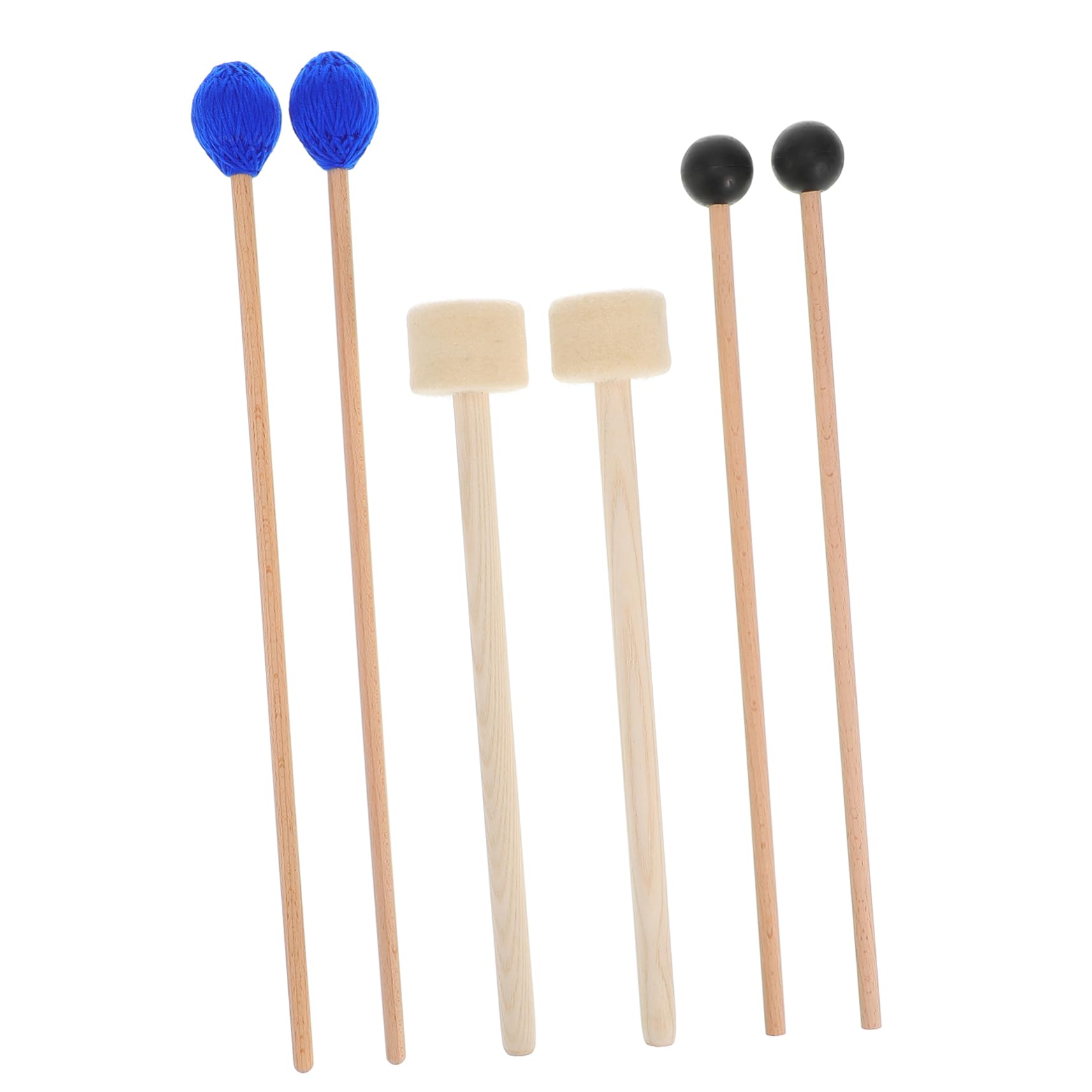 VICASKY 6 piezas de madera de percusión de precisión Mallets para bombo Timpani y más resistentes instrumentos de percusión para principiantes y profesionales
