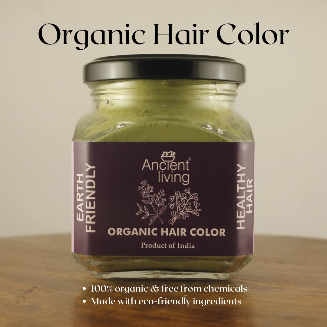 Ancient Living Organic Black Hair Color Pure Henna and Indigo Leaf Powder 100 gm Jar | Anti-Dandruff & Hair Strengthening | All Hair Types | Men & Women | Sulfates &Parabens Free | - Image 4 thumbnail