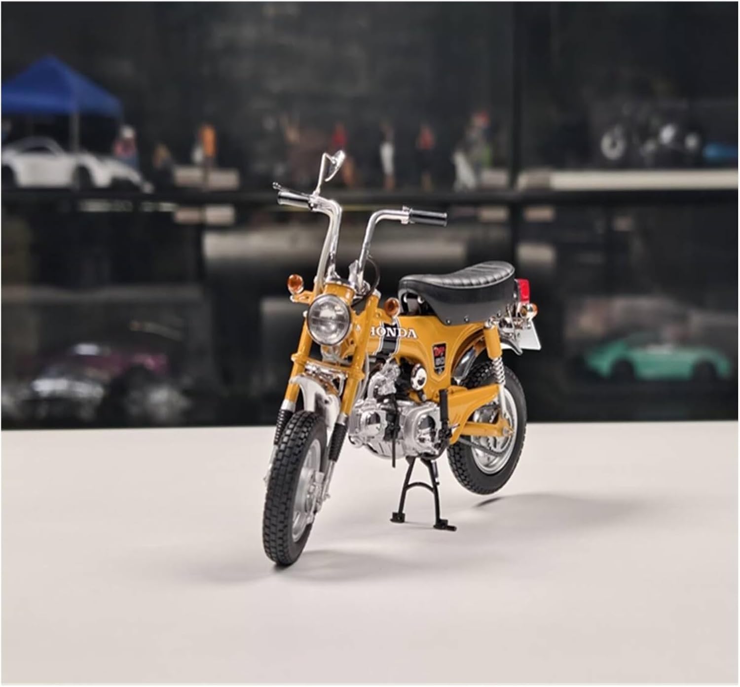 Simulation Motorcycle Toys 1:10 for Honda ST50 DAX1969 Miniature Alloy Motorbike Diecast Metal Model Car Gift Collection Decoration Adult for Boys(Style-C)