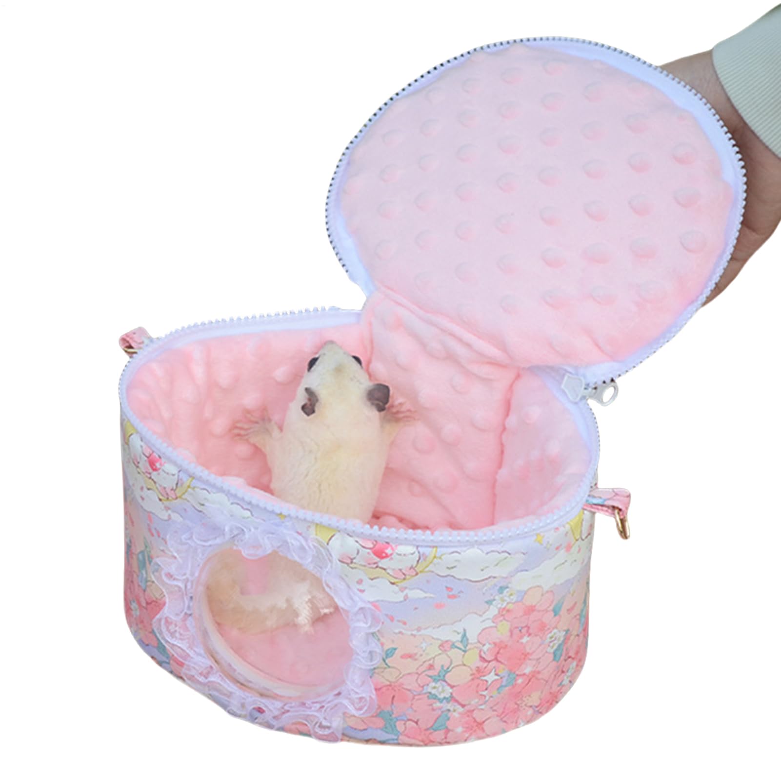 Sac de transport pour hamster et chinchilla avec bandoulière réglable