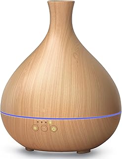 Diffuseur aromatique 500 ml - Diffuseur d'huiles essentielles - Humidificateur à ultrasons - Lampe parfumée - Système de débit d'huile breveté - Sans BPA - Pour chambre à coucher, bureau