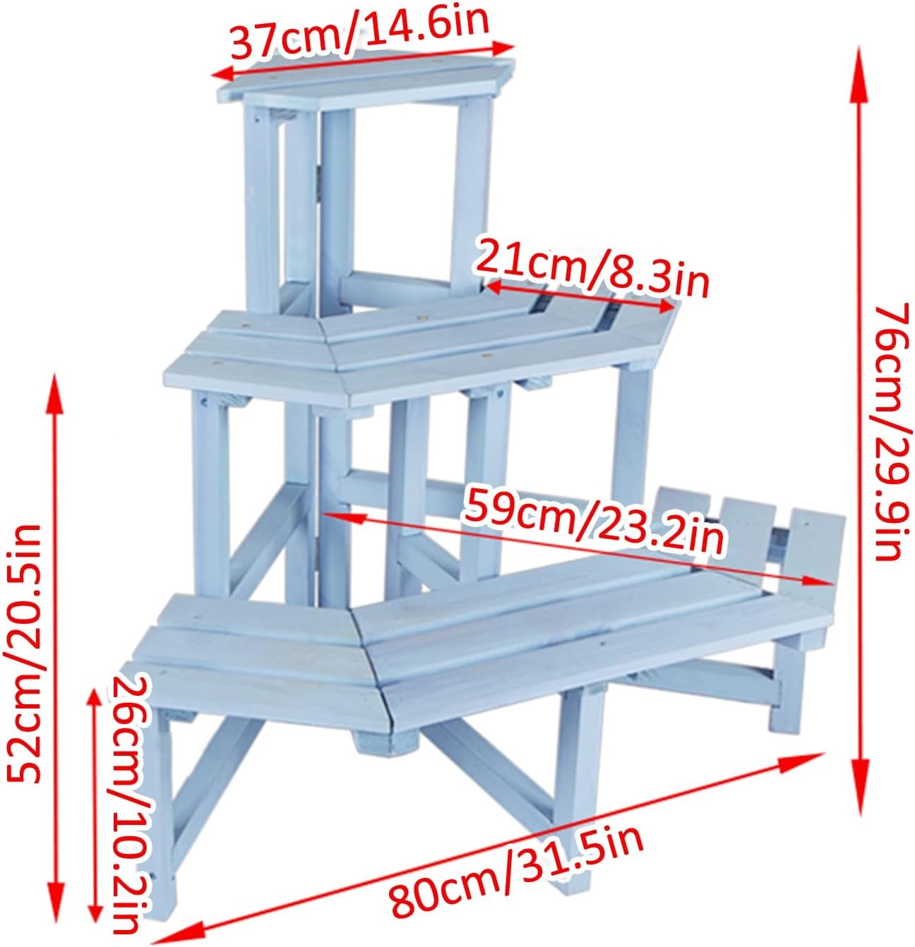 Outdoor Potting Table Cabinet Station Open Shelves Planting Work Bench Gardening Bench Potting Table (Brown 80x59x76cm)