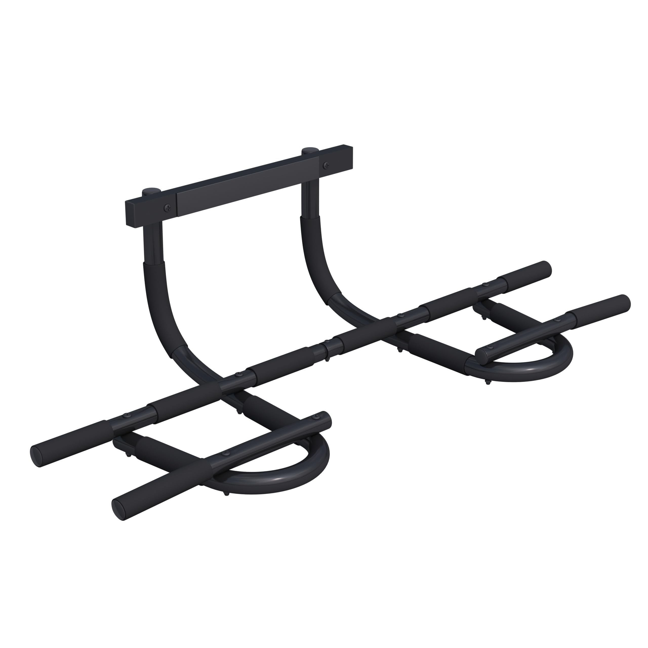 GORILLA SPORTS® Barra per Trazioni - da Porta, Multifunzione, Carico Massimo 200kg, Multi-Grip, Antiscivolo, incl. Accessori di Montaggio, Acciaio, Nero - Pull Up Bar, Sbarra, Allenamento, Casa