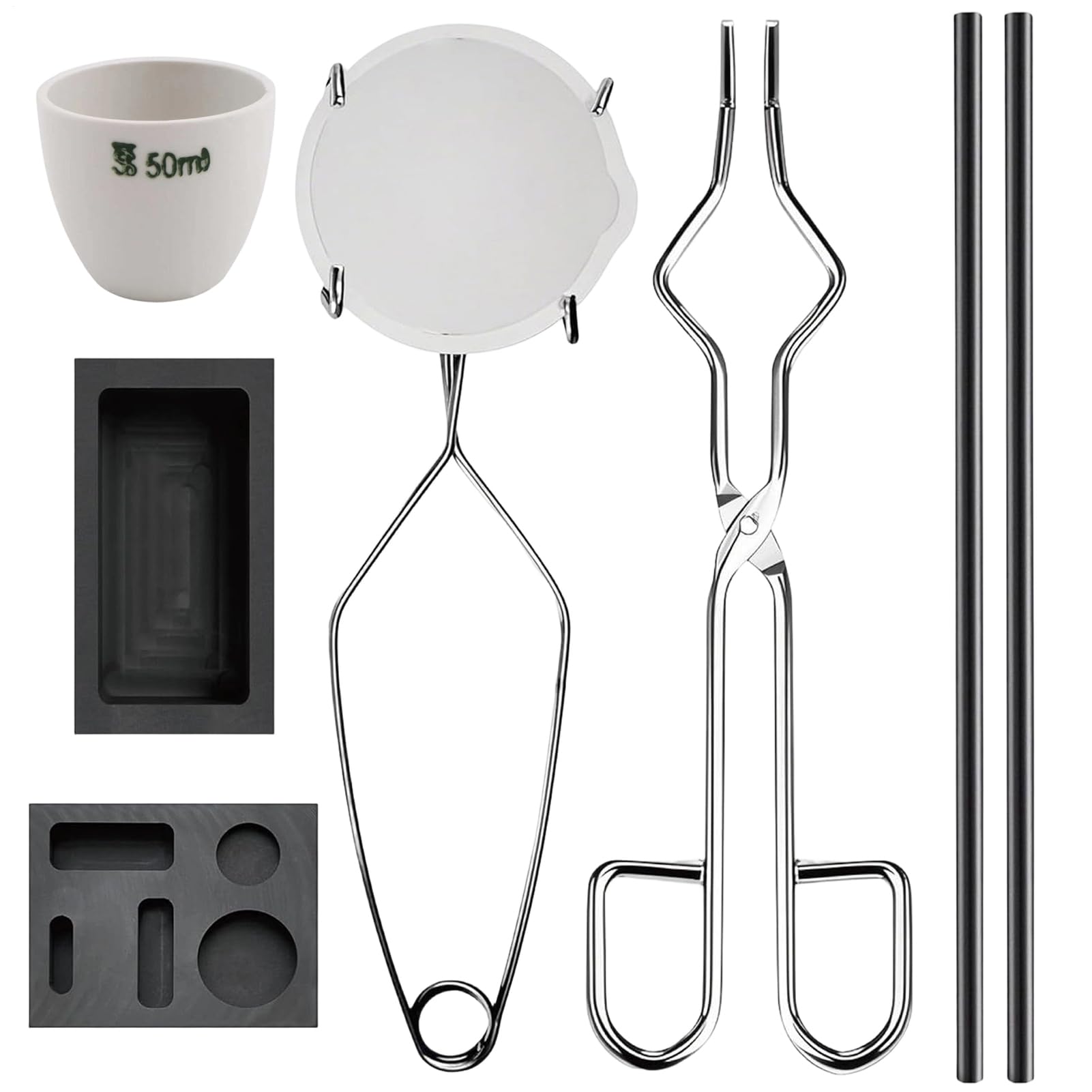 Kit de Fusion de Métaux Creuset en Graphite, Chalumeau et Moules de