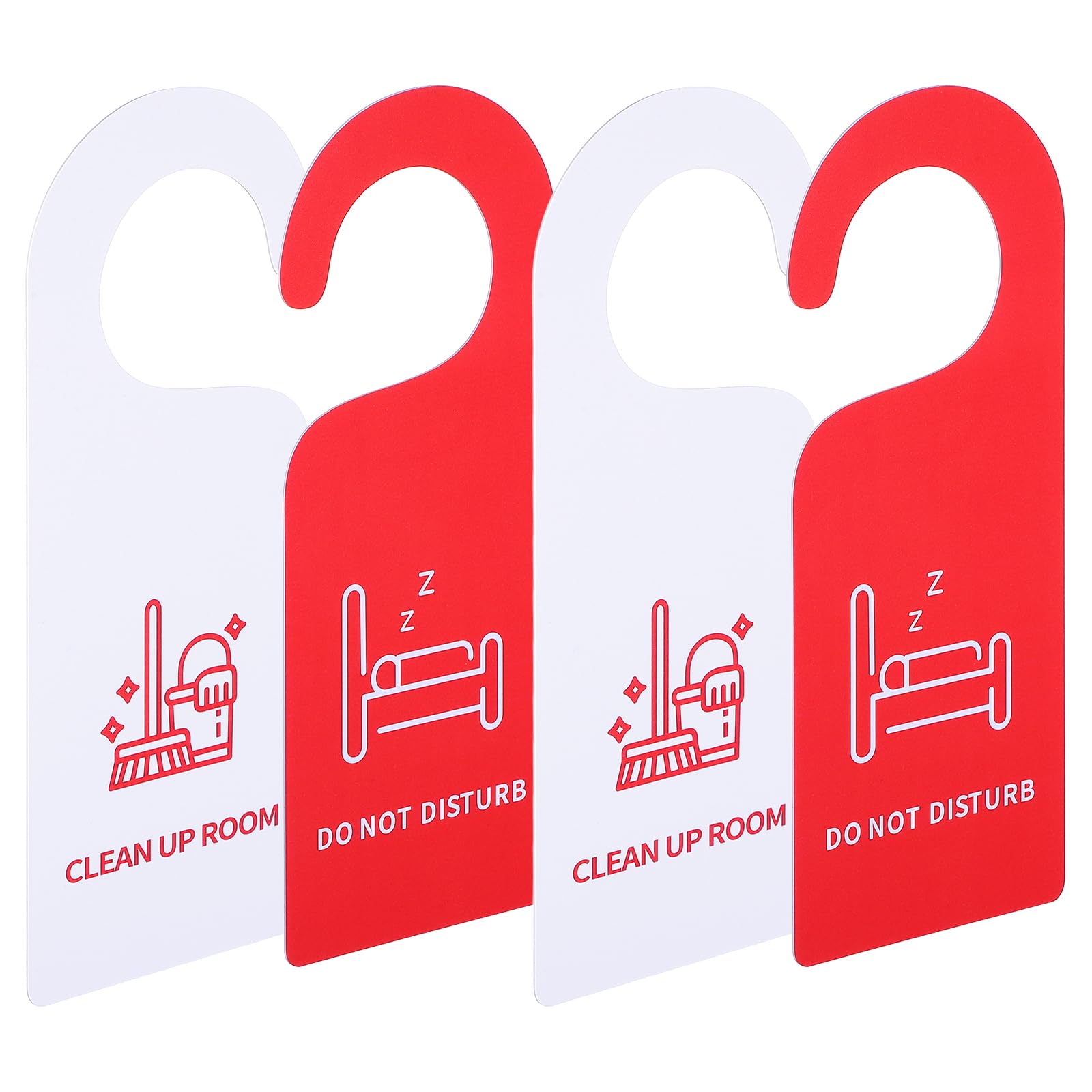 Panneaux De Porte Double Face 21.50 X 8.50 Cm Lot De 16 Signe Ne Pas DéRanger Et Nettoyage Chambre HôTel Suspendu Durable En Pvc Couleurs Assorties