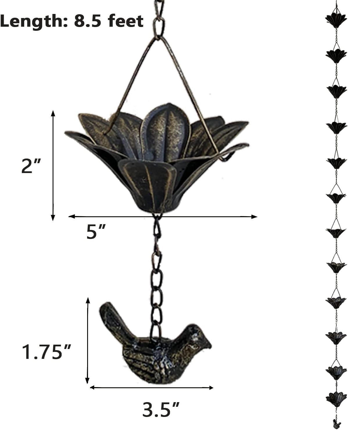 Expressions LTD Rain Chain Copper Umbrella Cups Rainchain Designer