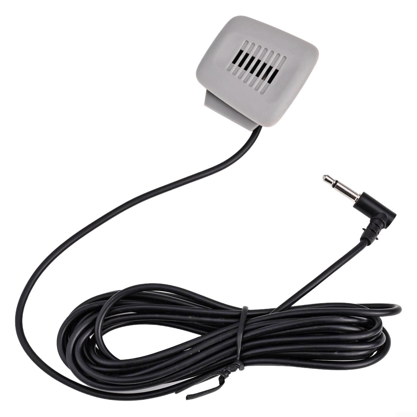 SPORTARC Microfono esterno portatile da 3,5 mm per auto, mono, 50 Hz a 20 kHz, facile da installare, nero