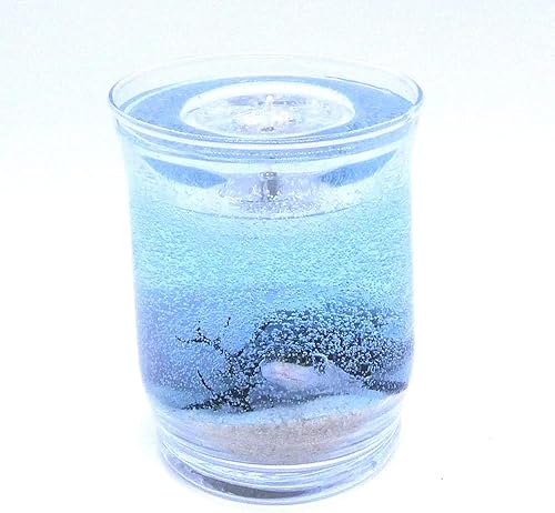 Miniatura 5 de Handcrafted Blue Limited Edition Sea Turtle Hatchling Refillable Forever Gel Candle Design With 4 Pack Of Clear Unscented 8 Hour Gel Tea Lights