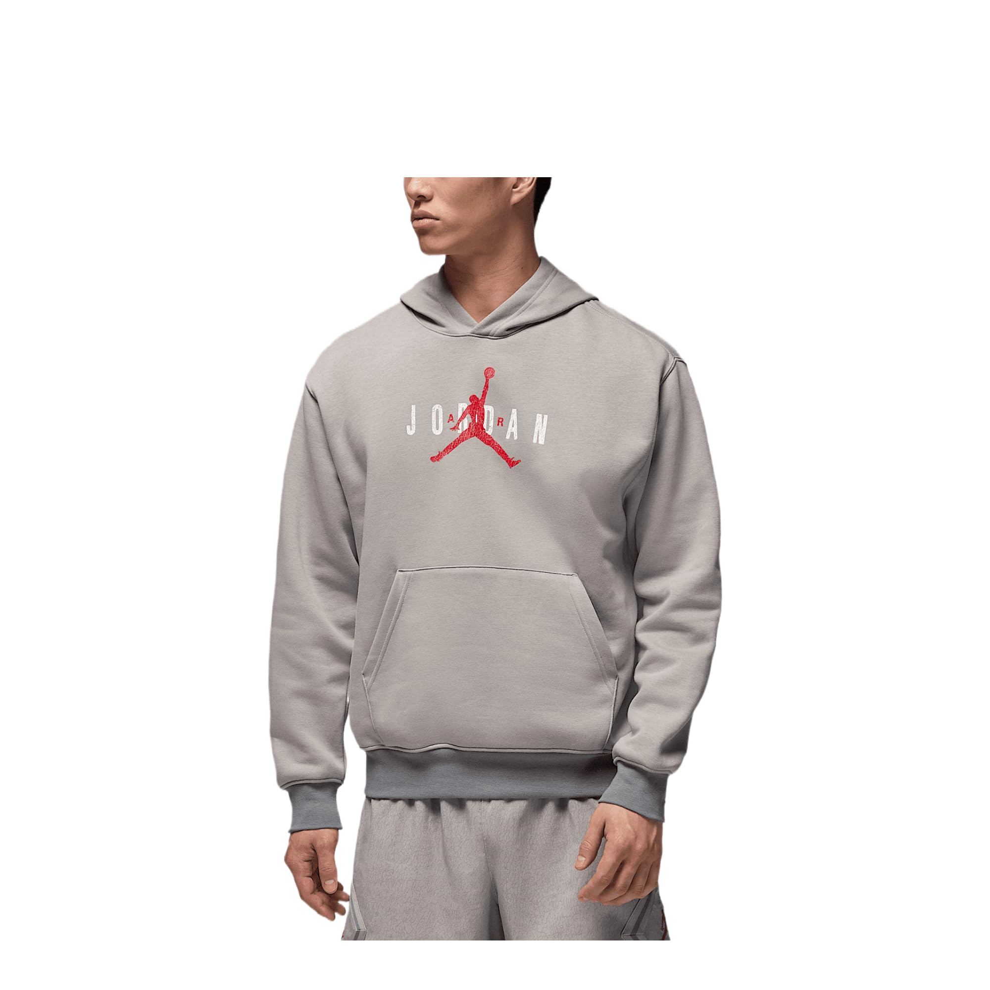 Jordan Brooklyn Fleece Men's Pullover Hoodie (HV5096-062, Medium Grey/Cool Grey) Size Medium