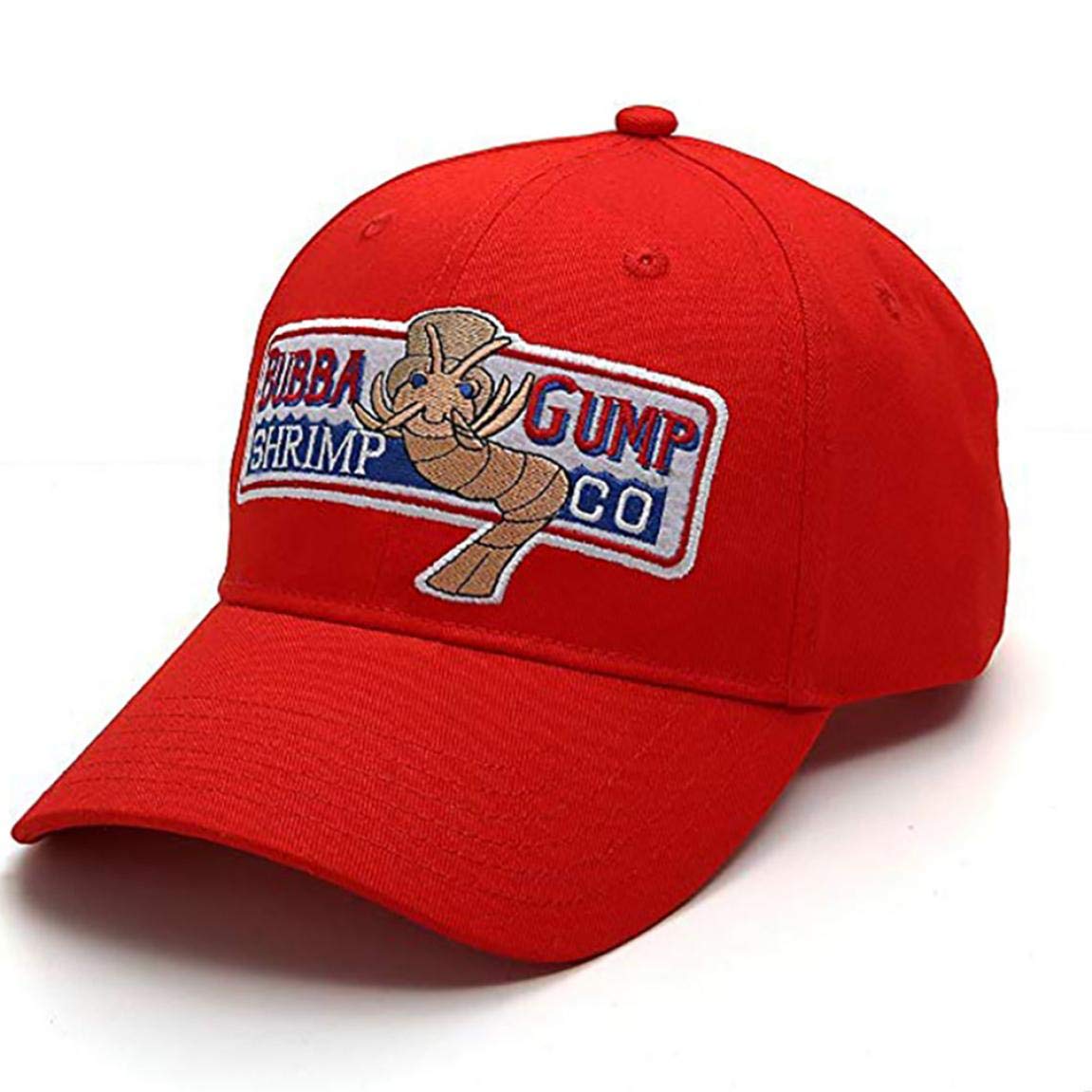 AMOYER Adjustable Baseball Cap Bubba Gump Shrimp Embroidered Snapback Hats Sports Sun Hat (Red)