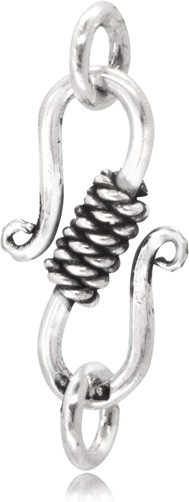 The Jewellery Store London – 925 Nickel-Free Sterling Silver S Hook Eye Clasp (20mm) – Handmade Jewellery Finding for Necklaces, Bracelets & Lobster Clasps
