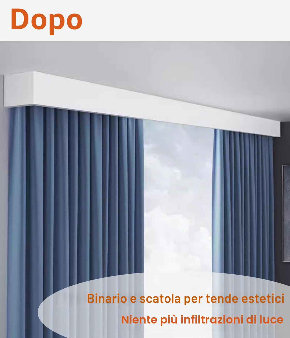 Sistema di binari per tende, doppio binario e mantovana per tende, in lega di alluminio con rulli silenziosi per montaggio a soffitto/parete, ideale per camere da letto