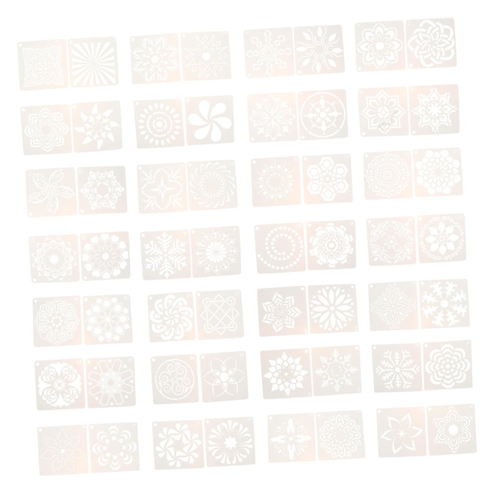 EXCEART 168stücke Wiederverwendbare Mandala Malvorlagen Praktische Zeichenschablonen Für Kunst Und Handwerk Für Scrapbooking Und Kreativität