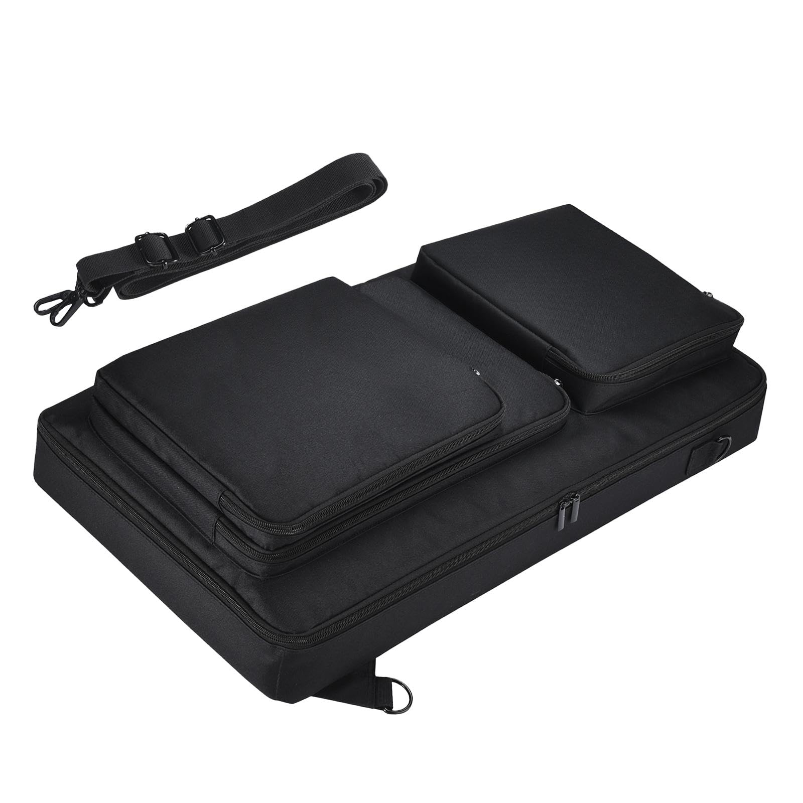 Bolsa de almacenamiento para controlador de DJ, maleta, protectores de viaje portátiles, resistente a los arañazos, poliéster, inoxidable, equipo de DJ, estuche de viaje, Black, 700mmx365mm