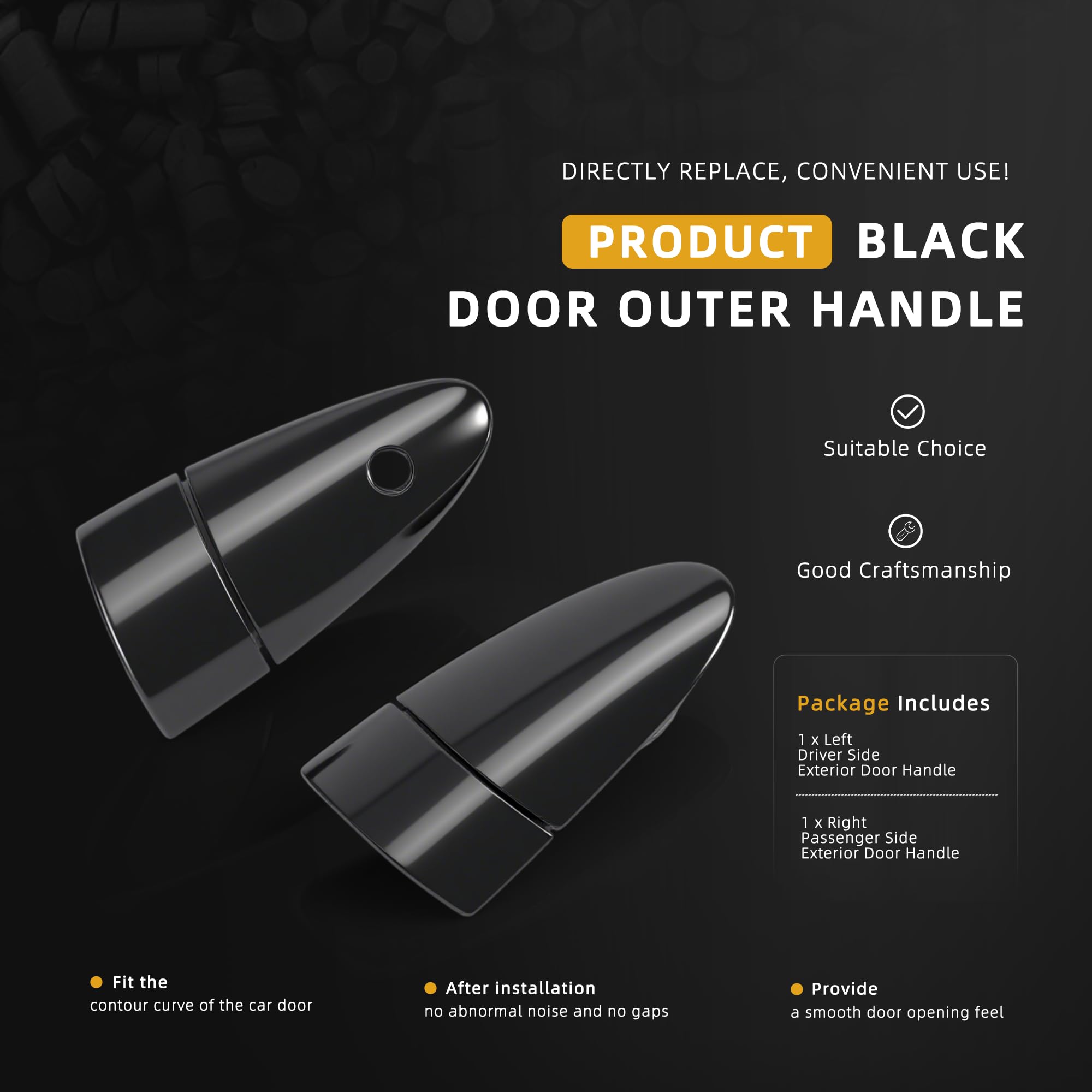 Amazon.com: JAVOUKA Black Door Outer Handle, 72181SZT003
