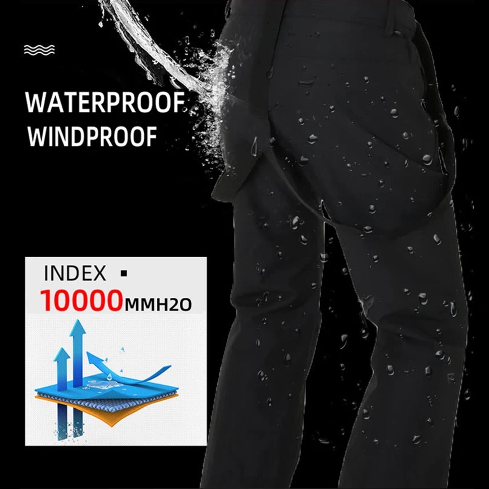 Mono Ski Mujer Traje de esquí for mujer, impermeable, cálido, con capucha, impermeable a prueba de viento, pantalones de nieve, conjunto de ropa de Snowboard for exteriores, monos de esquí for mujer(O