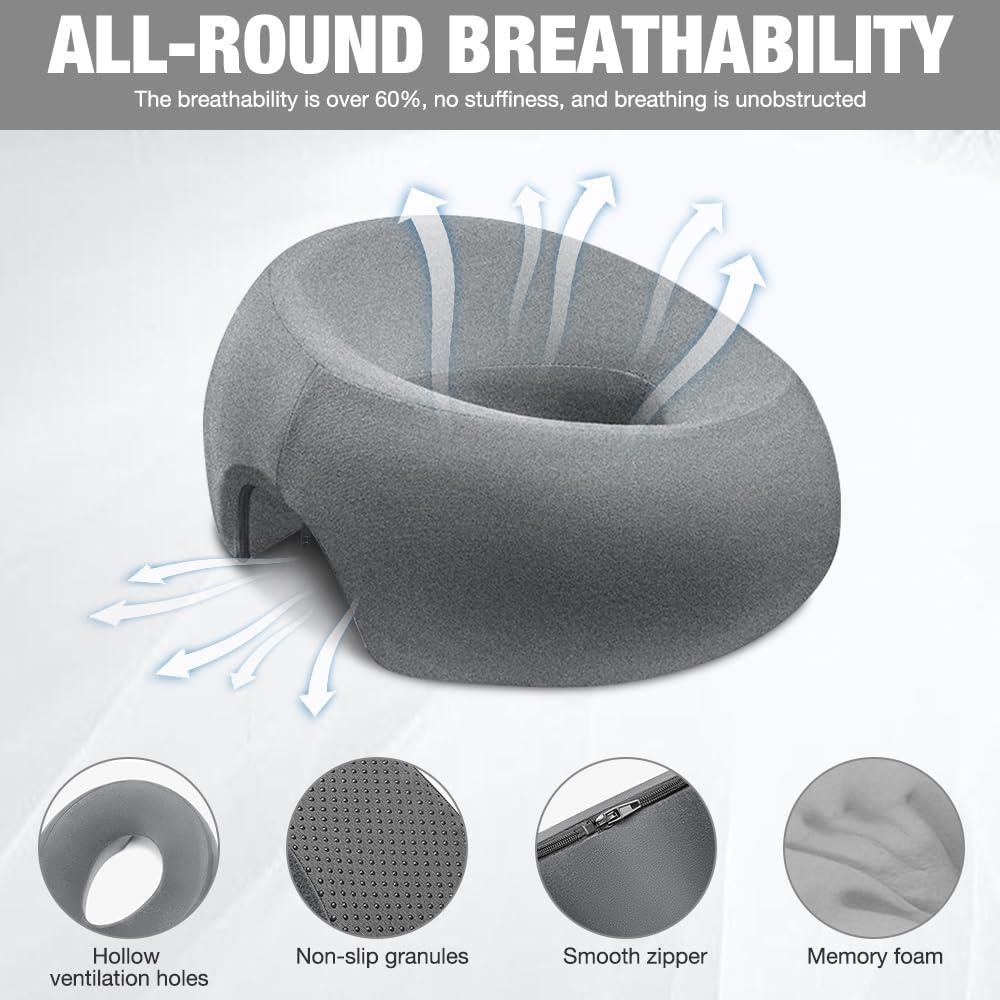 Almohada de Masaje Boca Abajo, Reposacabezas de Masaje para Cama, Almohada de Descanso para Salón de Belleza para Cama del Masaje del Salón del Balneario