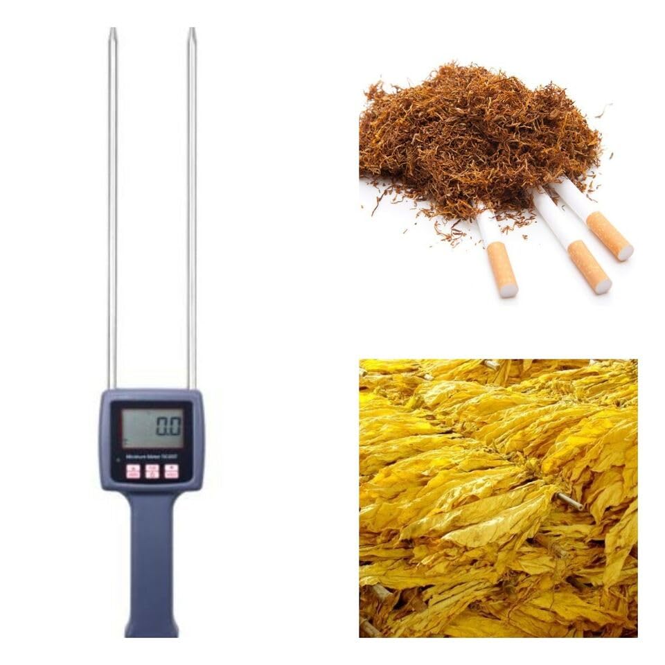 tobacco moisture meter Portable Digital For Paper Grain Coffee Cotton Humidity Tester Double Needles With Backlight ,Quick Accurate Handheld Tobacco Moisture Meter Tobacco