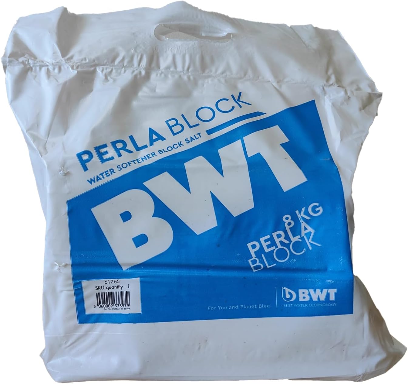 BWT SALTBLO Water Softener Block Salt, White, 8 kg, Set of 2 Pieces