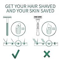 Vista 5 de Bambaw Double Edge Close Comb Safety Razor with Stand, Shaving Razor for Men with 5 Safety Razor Blades, Reusable Eco Freindly DE Metal Razor – Sea