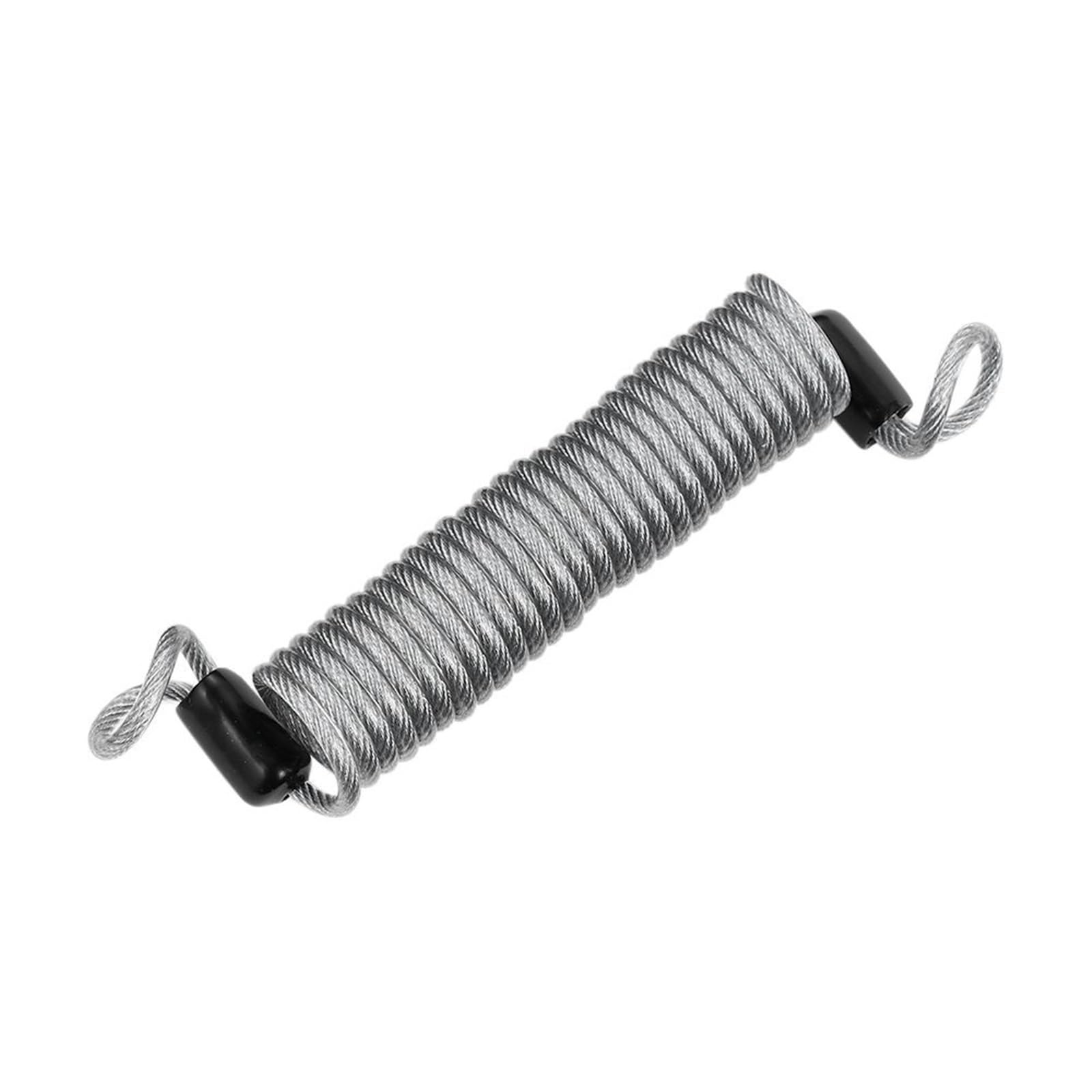 Motorcycle Handlebar Lock Universal 150cm Motorcycle Scooter Anti Thief Security Alarm Disc Lock Spring Reminder Cable Motorbike Lock Security(Silver)