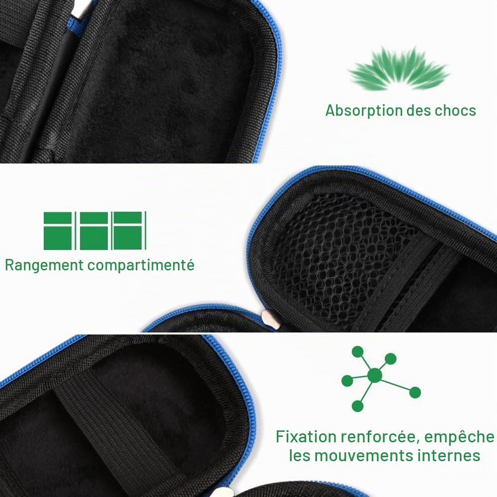 AGPTEK 2.4" Grand Écran MP3 Bluetooth avec Haut-Parleur, avec Etui Rigide en Matériel EVA
