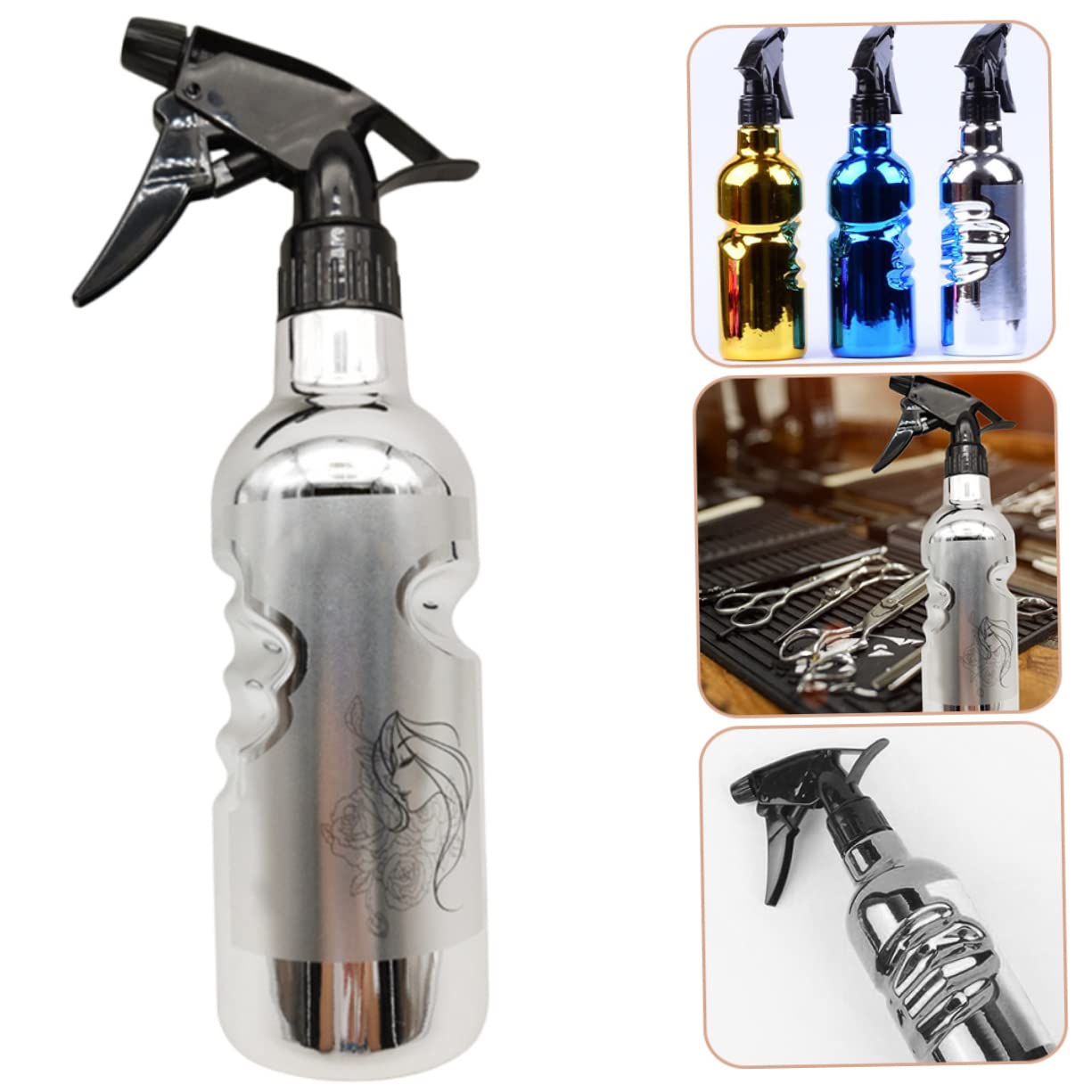 Cabilock 4pièces Bouteille Vaporisateur Rétro Pour Coiffeurs Spray De Salon à Brume Fine Pour Soins Capillaires Et Hydratation Des Cheveux
