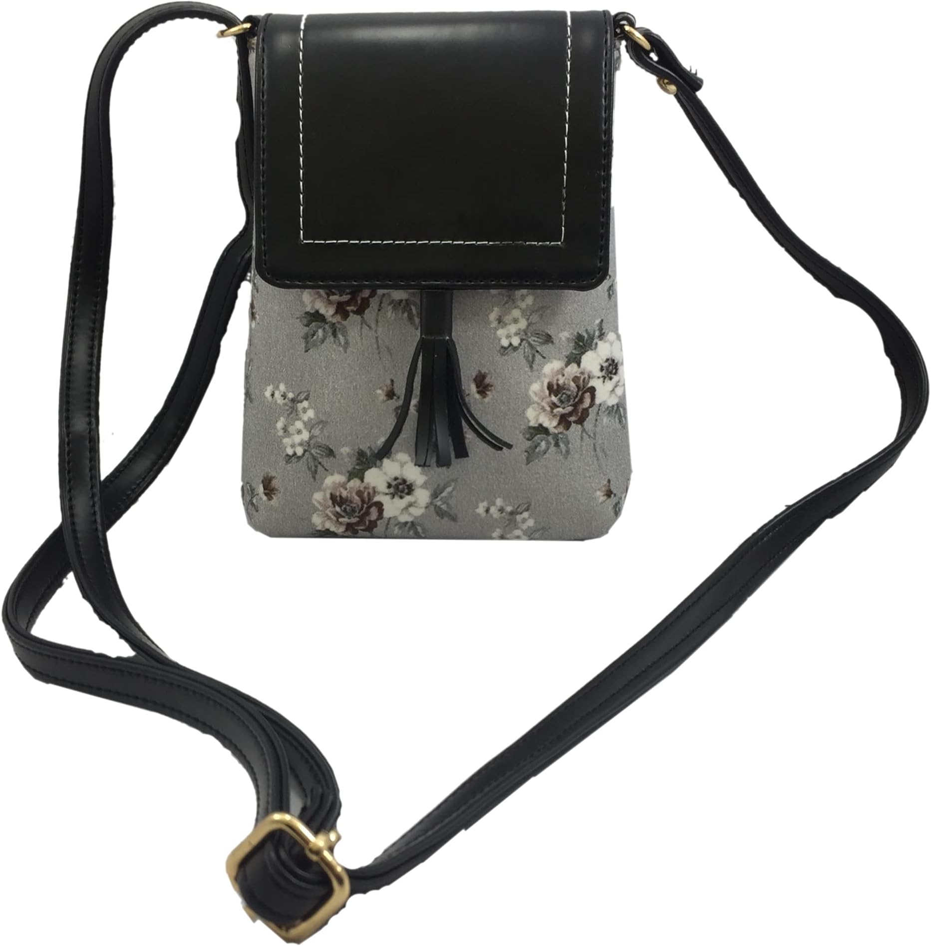 STYLE BITESling Bag for women-Handmade Bags for Females-Cotton Fabric and Indian Fabric Slings-Side Bags for Mobile Phones and Wallets, Grey