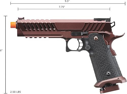 Miniatura 10 de Lancer Tactical Knightshade Hi-Capa Gas Blowback Full Metal Airsoft Pistol-330 FPS