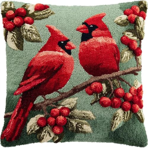 Kit para hacer fundas de cojín DIY AxiangziK, el regalo ideal de Cardenales de invierno para sofá