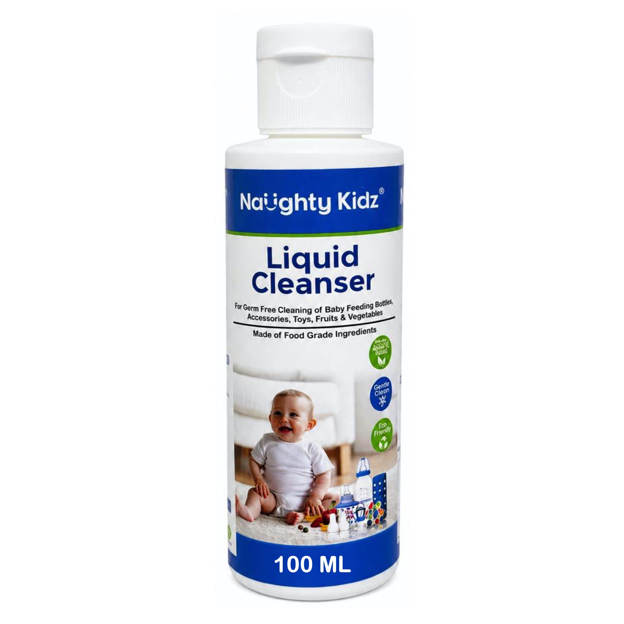 Naughty Kidz Baby Bottle Liquid Cleanser for Baby Feeding Bottles, Nipple Teat, Toys, Cutlery and Accessories-100ml-image-30