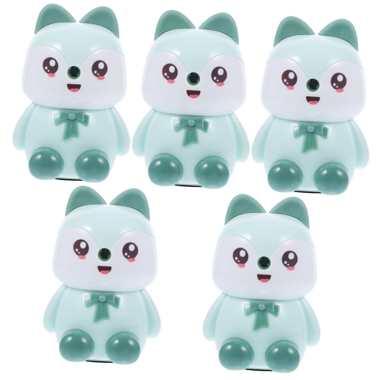 Operitacx 5stücke Lovely Cartoon Pencil Sharpener Praktischer Und Niedlicher Anspitzer Für Schüler Ergonomisches Design Einfache Handhabung Für Schule Und Büro Grünem Waschbär-design