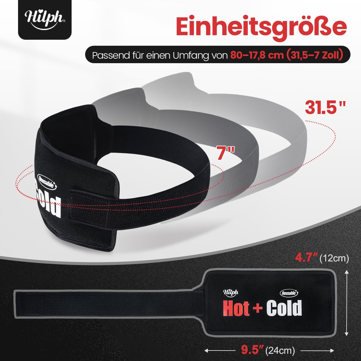 Hilph Compresa de Hielo de Gel Reutilizable, 2 Compresas de Hielo para Terapia de Calor y Frío para Lesiones, Almohadilla de Gel Caliente Frío para Cara, Cabeza, Ojos Cansados, Muelas del Juicio