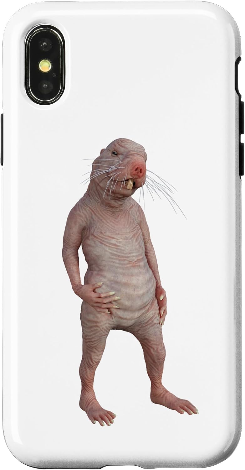 Live Weird Funny Naked Mole Rat Strange Animal Case for iPhone X/XS