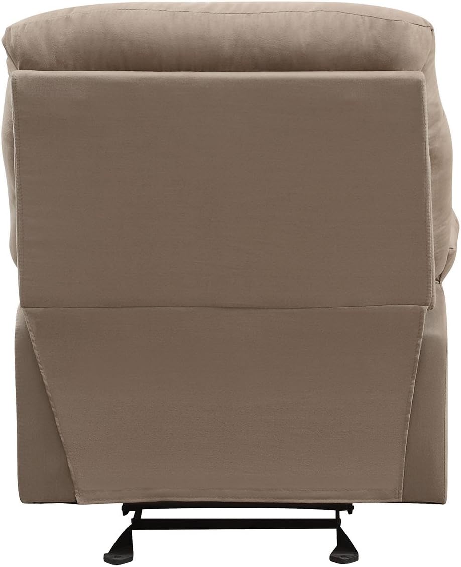 ACME Arcadia Recliner - -Adjustable Lumbar, Light Brown Microfiber