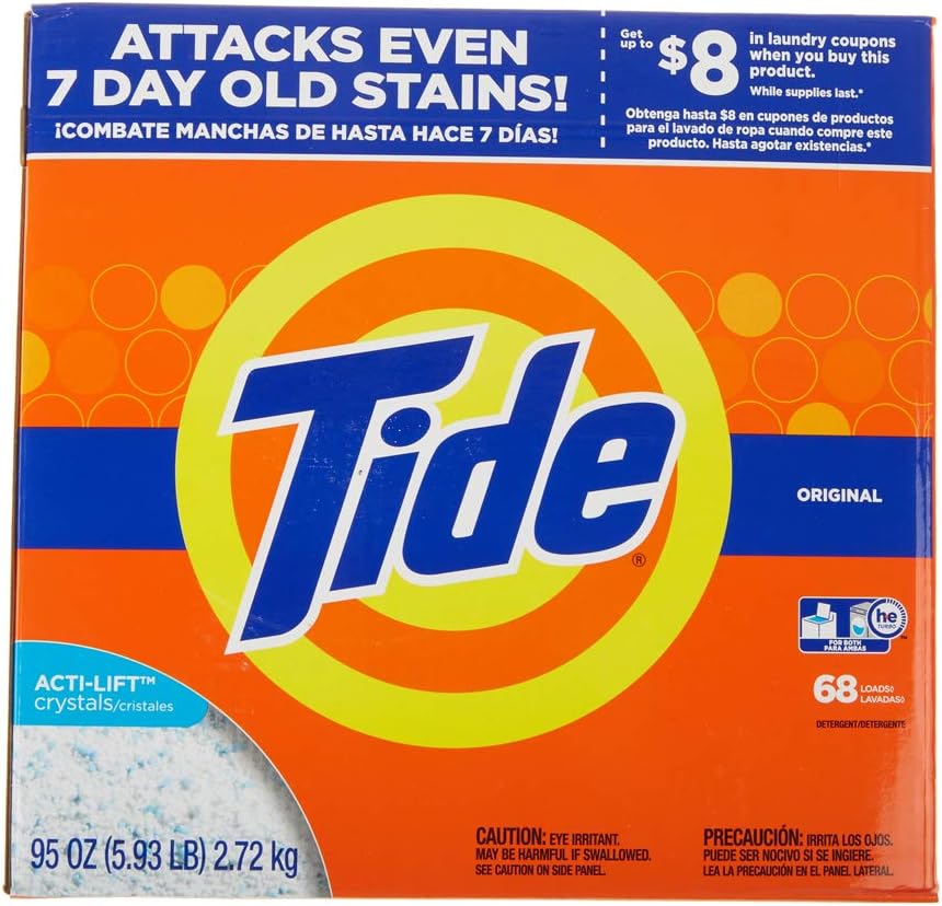 Tide Powder Laundry Detergent, Mountain Spring, 68 loads, 95 oz : Health & Household