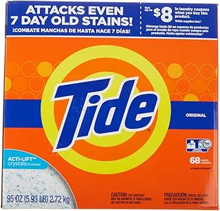 Tide Original HE Turbo Powder Laundry Detergent, 68 Loads, 95 Oz