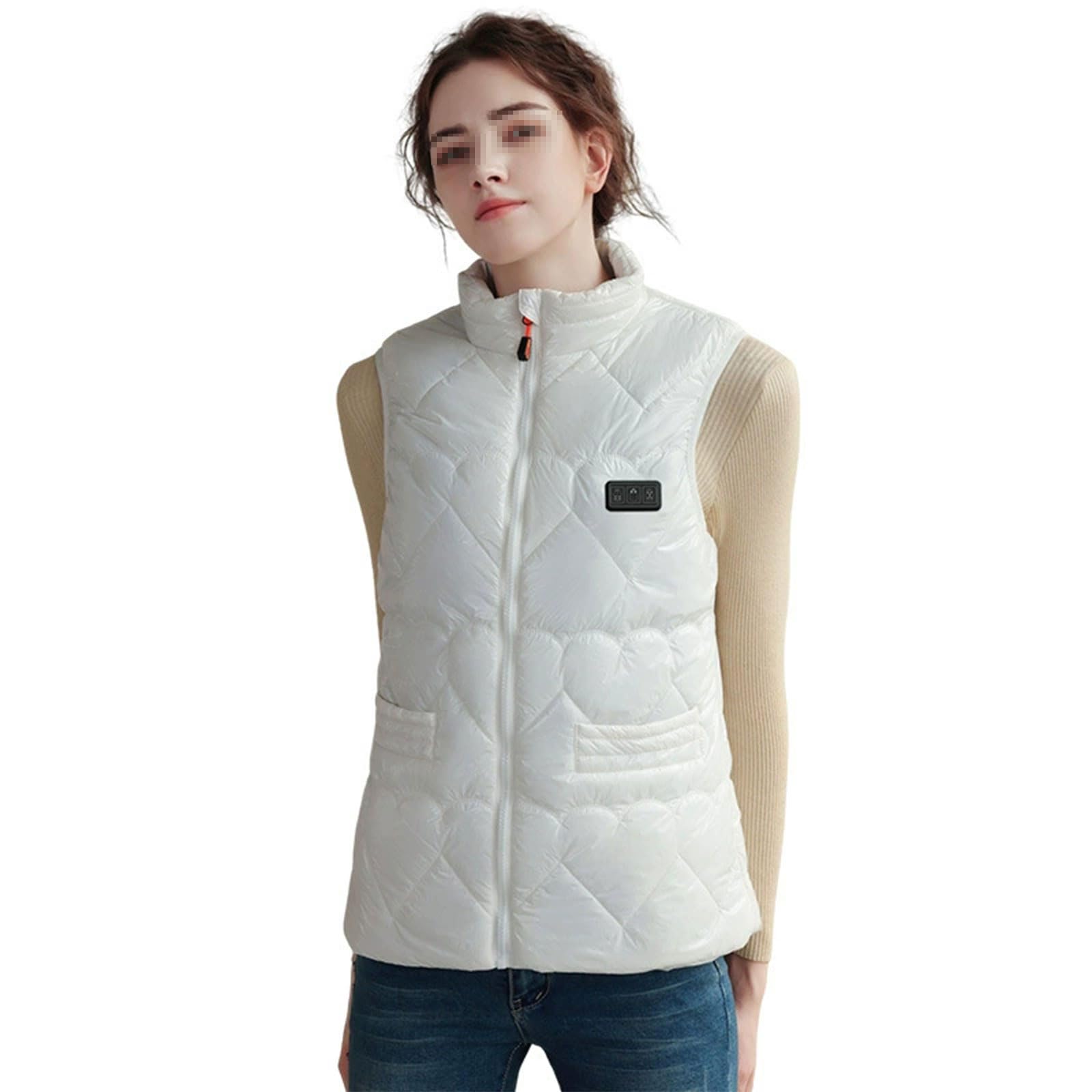 Chaleco calefactable carga usb mujer ajustable chaqueta sin mangas