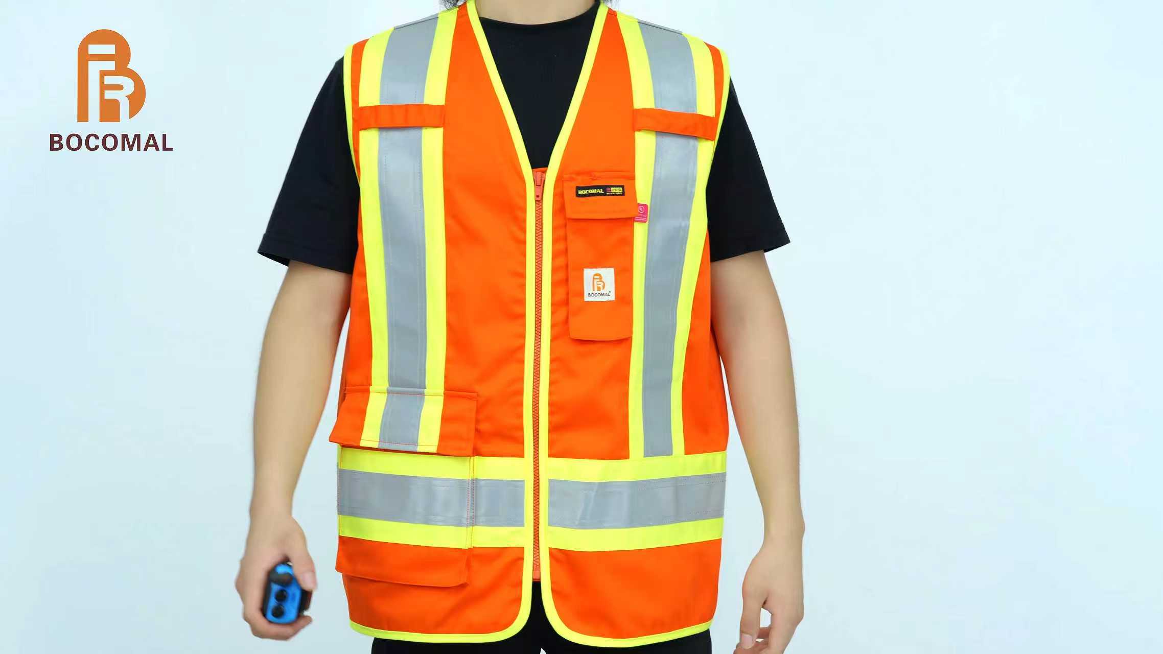 Amazon.com: BOCOMAL FR Vest Zipper 4”Tape Hi Vis/High Visibility