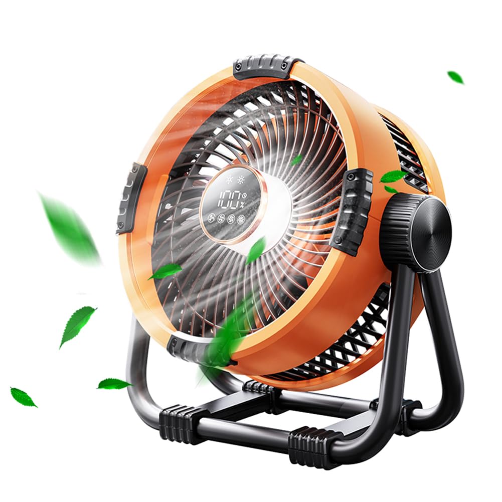 Ventilateur de camping portable avec lanterne LED, 20000mAh Table de ventilateur à batterie de 20000mA