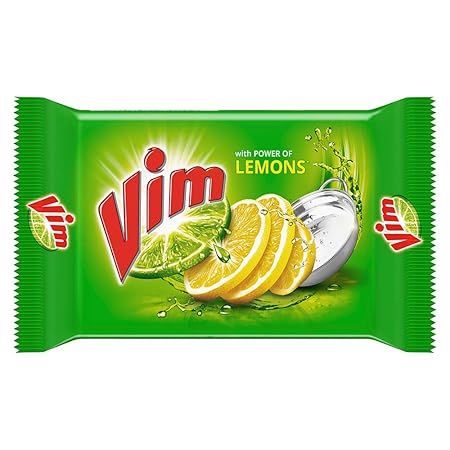 Vim Dishwash Bar Lemon, Removes Stain And Grease With Power Of Lemon, 300 g